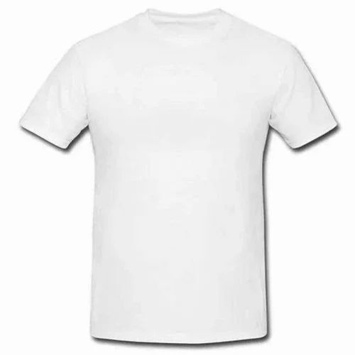 Cotton Plain White Men T Shirt