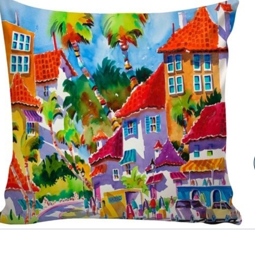 Cushion Cover - Cotton Fabric, Square Shape, Multicolor | Durable Canvas, Fade Resistant, Easy Cleaning, Strong Stitching, Comfortable Feel