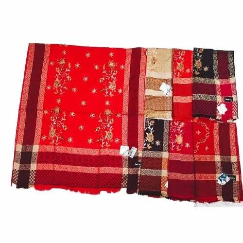 Ladies Embroidered Acrylic Shawl