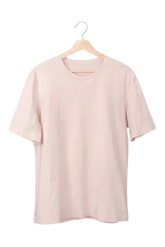 Mens Plain Cotton T Shirt - Cotton, L-XXL, Pink, Half Sleeves, O-Neck | Lightweight, Soft, Breathable, Quick Dry