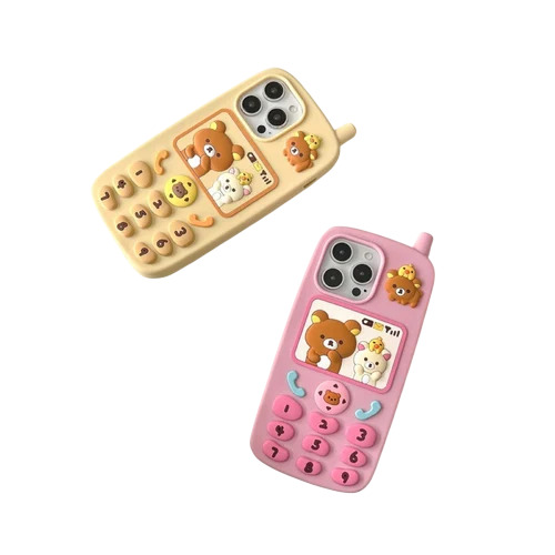 Mobile Shape Bear Silicone Protective Phone Case