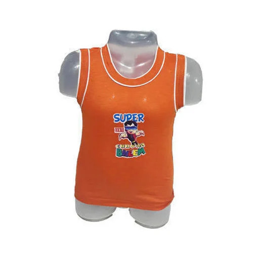 Orange Kids Cotton Vests
