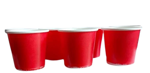 Red Plain Disposable Paper Tea Cup