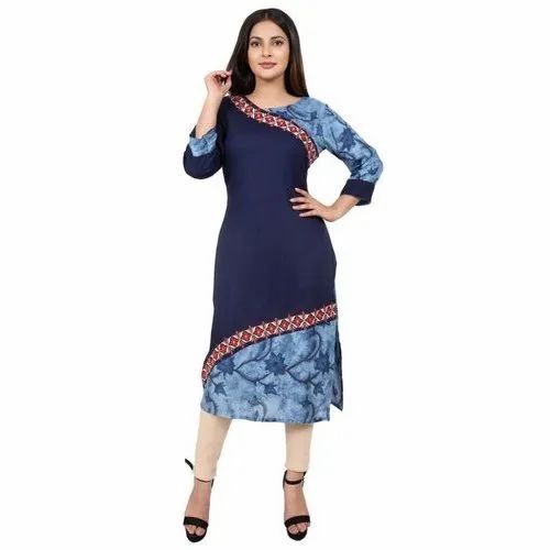 Stitched Rayon Designer Kurtis
