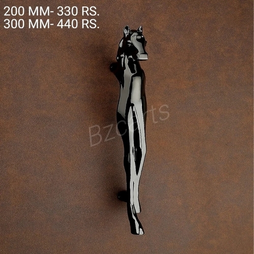 Bzcarts Fancy Black Horse Main Door Pull Handle