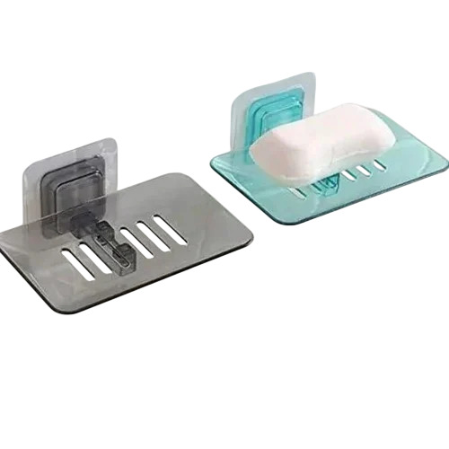 Plastic Wall Mounted Combo Soap Dish - Color: Black