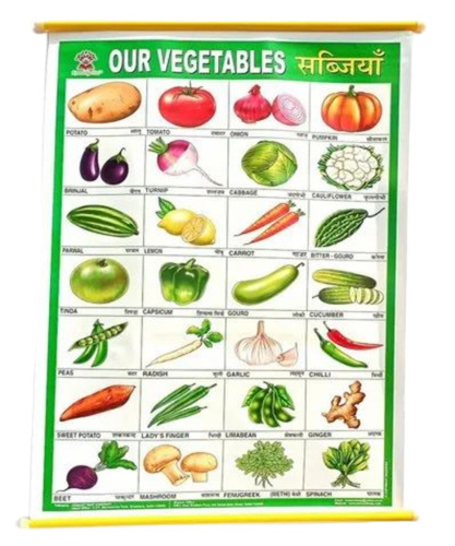 Vegetables Name Teaching Chart