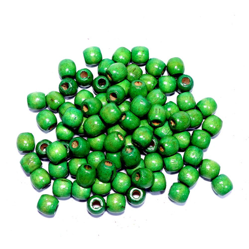 12mm Green Wooden Natural Beads