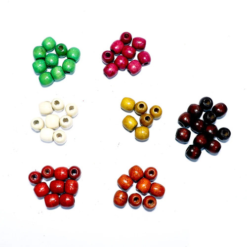 17 mm Macrame Wooden Beads For Crafts And Multipurpose - Wooden, 17 mm, Different Color | Vibrant Color, Smooth Finish, Lightweight, Durable, Eco Friendly, Polished Surface