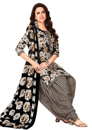 Black Stitched Cotton Suits