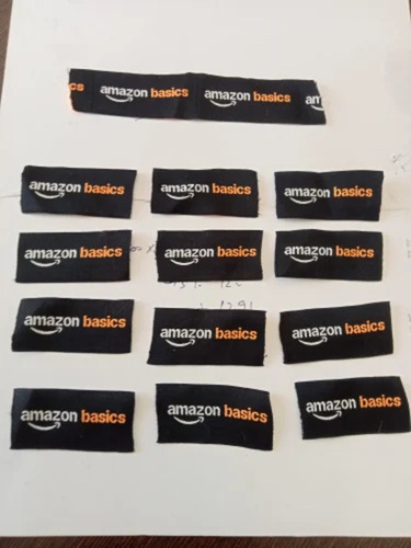 Black Woven T Shirt Label - Coating Type: Matte