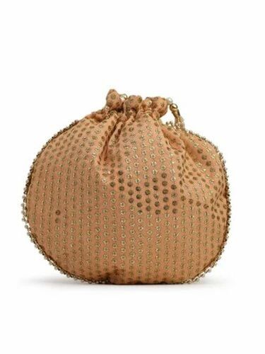 Embroidered Potli Bags - Cotton Fabric 500gm Capacity Handled Drawstring Closure | Customized Design Handwash