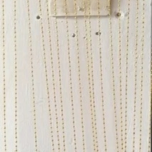Golden Beaded Door Curtain - White Lightweight Structure, Light Filtering | Flame Retardant, Waterproof, Easily Assembled