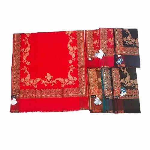Ladies Border Printed Acrylic Shawl