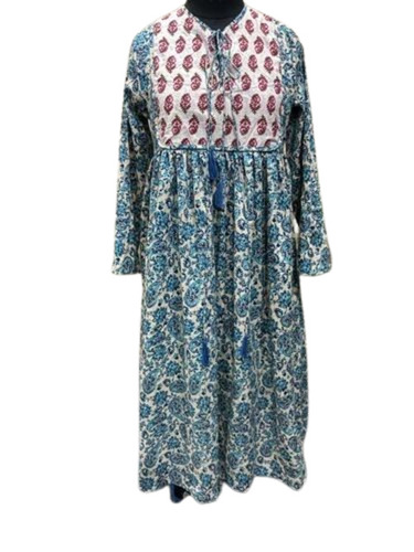 Ladies Rayon Printed Anarkali Kurti