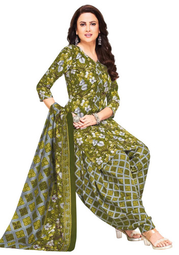 Light Green Stitched Cotton Suits