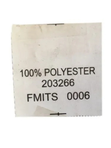 Printed Satin Shirt Label - Coating Type: Glossy