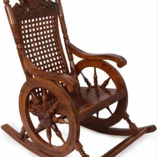 Woodstate Brown Antique Wooden Armchair