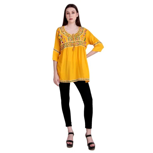 Ladies Embroidered Short Kurtis