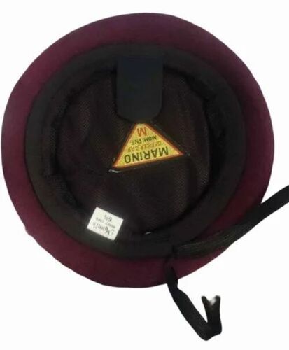 Maroon Marino Woolen Military Beret Cap