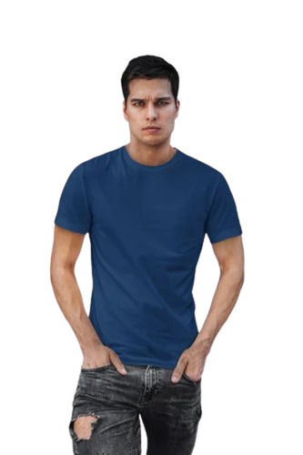 Navy Blue Color Men Plain T Shirt