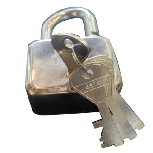 Silver Door Iron Padlock