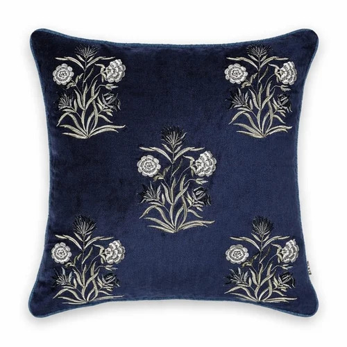 Black Hand Embroidered Cushion Covers