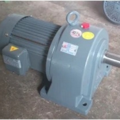 Helical geared motor