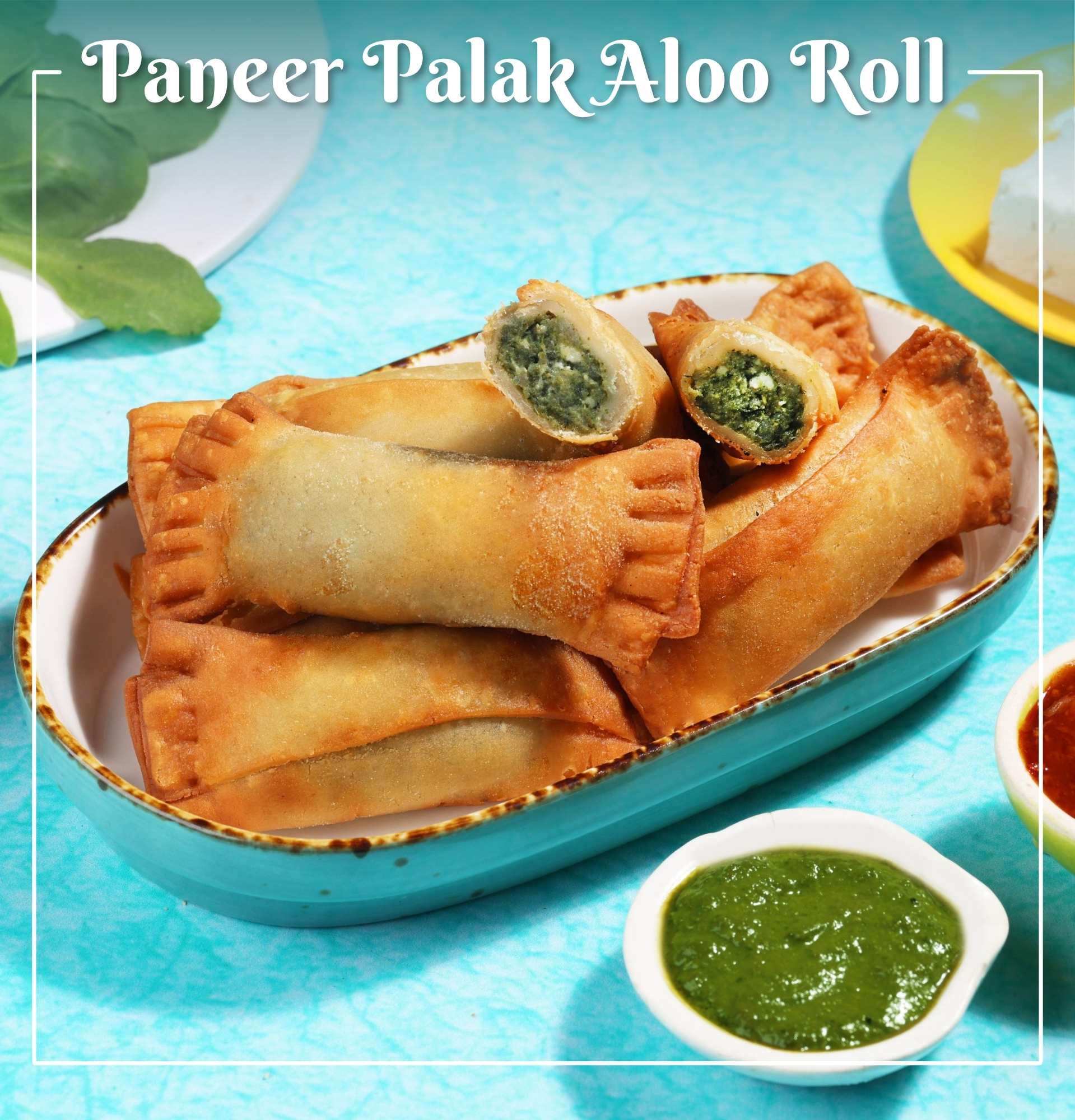 Paneer Palak Aloo Roll