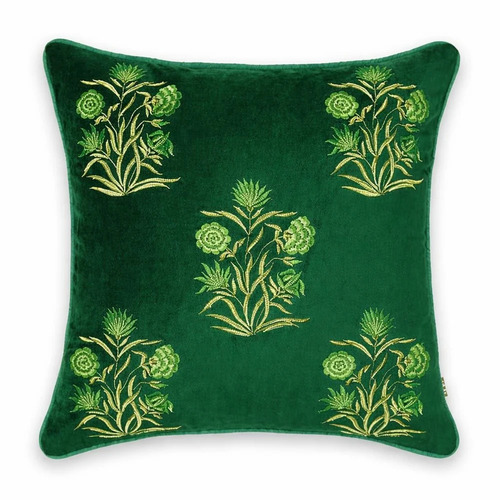 Velvet Embroidered Cushion Cover