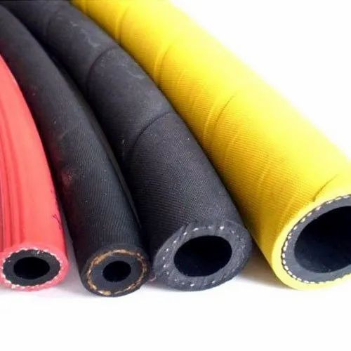 Carbon Free Hose Pipes - Rubber, 10m Length, 10-30mm Diameter, 246.5 psi, Green White Black, Industrial Round