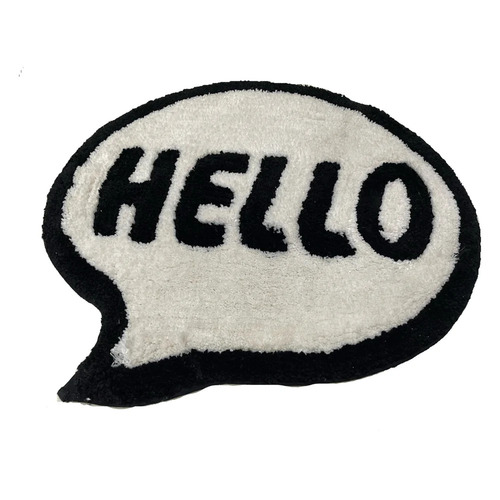 Hello Polycotton Tufted Bathmat