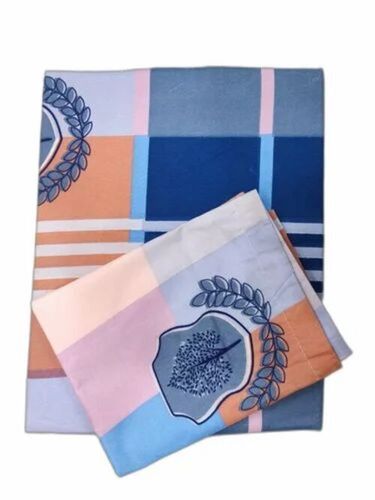 Multi Colored Cotton Printed Double Bed Sheets