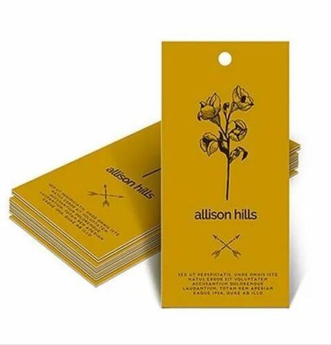 Printed Yellow Hang Tag