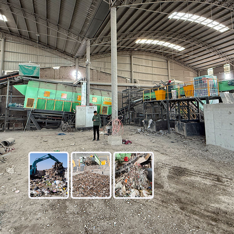 Solid Waste Municipal Solid Waste Drum Screening Machine - Capacity: 100 Ton/Day