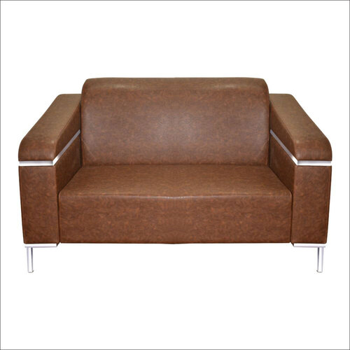 Brown Comfortable Two Seater Sofa