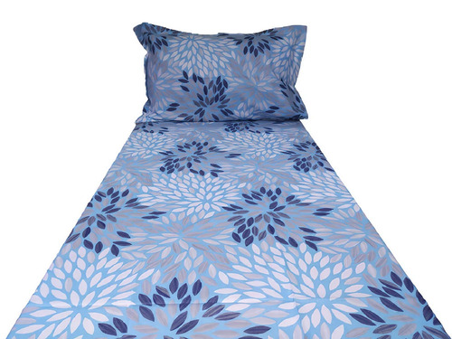 Floral Printed Cotton Single Bed Sheet With Pillow Cover
