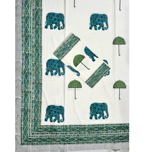 108x108 Hand Block Printed Cotton Bedsheet Set