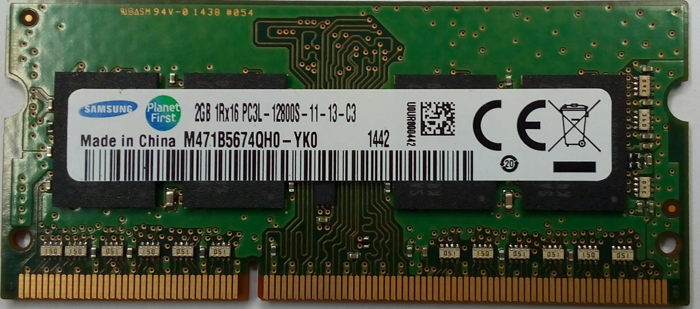 2gb Ddr3l Laptop Ram Pc3l-12800 Samsung 1600mhz 204 Pin So Dimm Non Ecc Memory Module