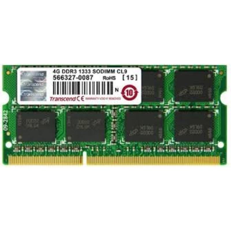 4GB DDR3 Laptop RAM PC3-10600 Transcend 1333MHz 204 Pin