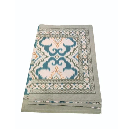 Blue Cotton Natural Queen Bedsheet