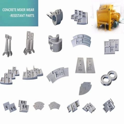 Concrete mixer wear resistant part