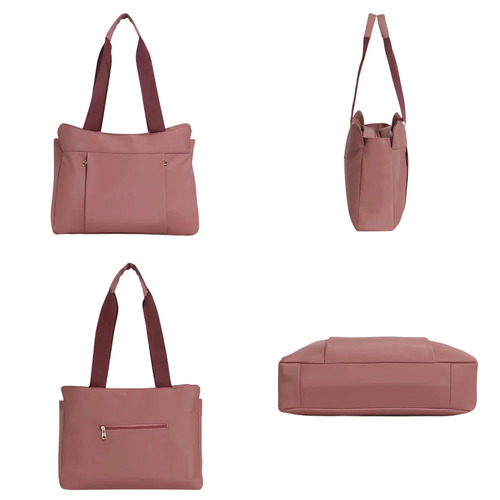 Gorgeous Fashionable Women Polyester Handbags - Polyester, Peach, Zipper Closure | Shoulder Bag, Dry Wash Care, Handles, Casual Style