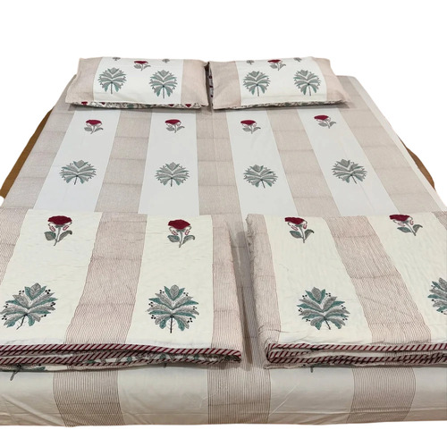 Hand Block Printed Cotton Bedsheet