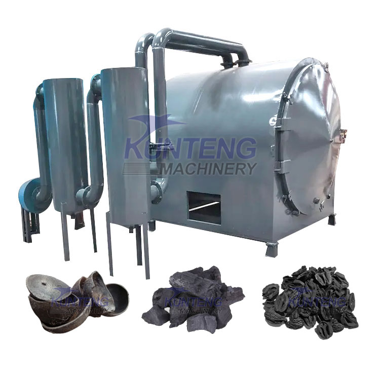 Horizontal Smokeless Charcoal Kiln Carbonization Furnace