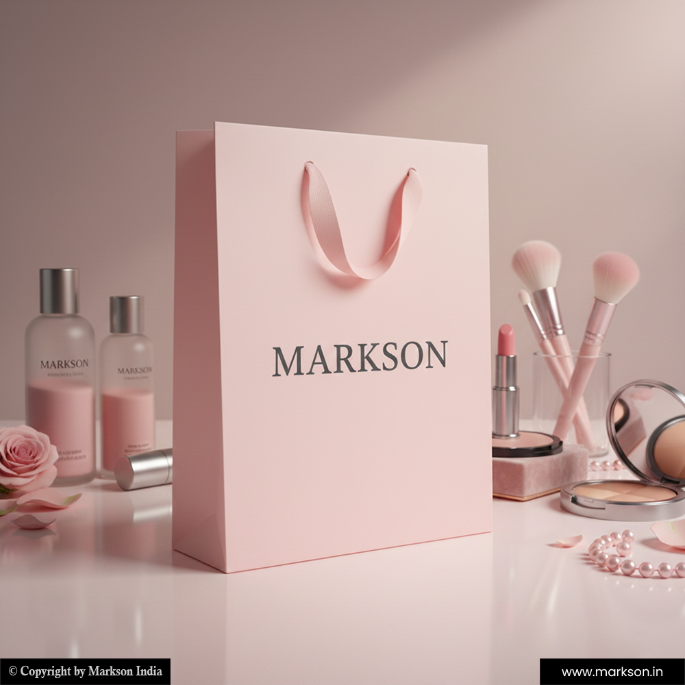 Plain Paper Bags with Ribbon Handle