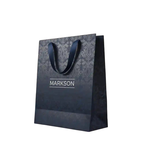 Printed Paper Bags With Ribbon Handle