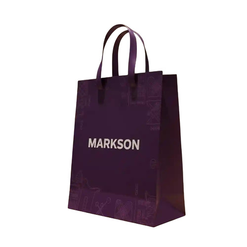 Shopping Paper Bags With Ribbon Handle - Coating Type: Matt Or Gloss
