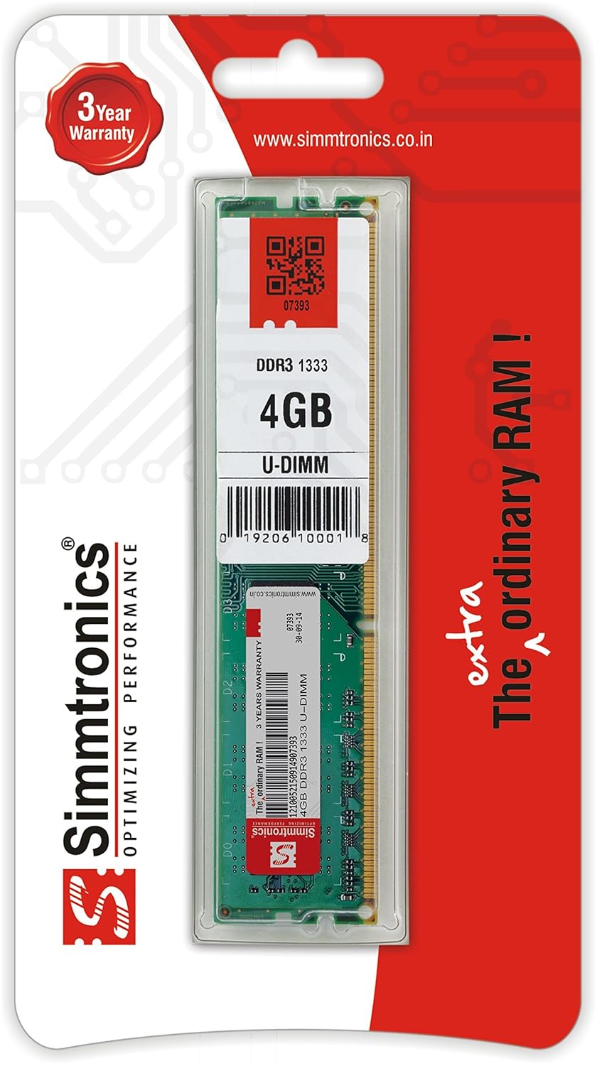 Simmtronix 4Gb Ddr3 Laptop Ram 1333Mhz - Size: 4 Gb