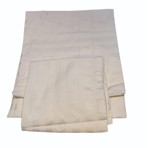 White Satin Stripe Bedsheet